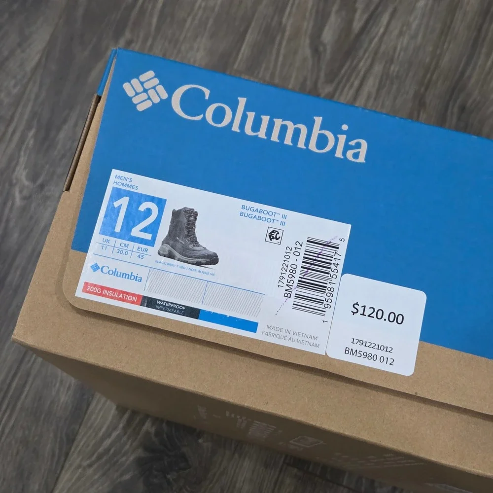 Columbia - Bugaboot III‎ - 12M - Men's Snow Boot - Waterproof - Black